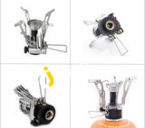 Camping Stove Mini Portable Folding With Piezo Ignition For & Hiking - Imported From Uk