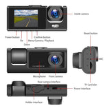 2 Channel Dash Cam Front + Inside, 1080P FHD Car Camera with Super IR Night Vision, WDR, G-Sensor, Loop Recording, Parking Monitor, 24 Hours Recording, Support 32GB Max - Imported from UK