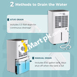 Corlitec 12L Dehumidifier With Humidity Display Child-Lock Laundry Drying & Timer 2L Water Tank