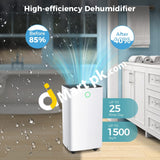 Corlitec 12L Dehumidifier With Humidity Display Child-Lock Laundry Drying & Timer 2L Water Tank