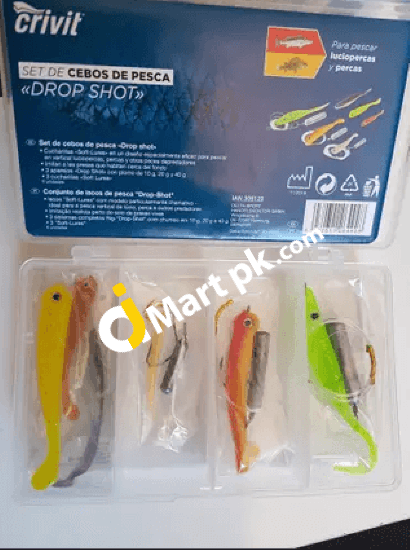 Crivit Drop Shot Fishing Lure Set (6 Pieces) for Walleye and Perch - M –  AJMartPK