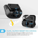 Crosstour Dual Dash Cam 1080P Lens 170° Wide Angle With 3 Ips Screen In Car Camera Recorder External