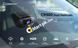 Crosstour Dual Dash Cam 1080P Lens 170° Wide Angle With 3 Ips Screen In Car Camera Recorder External