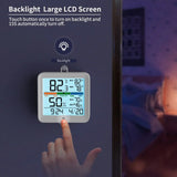 Digital Indoor Thermometer & Hygrometer with Accurate Temperature Humidity Monitor Meter & Touch LCD Backlight (Container Product Without Box) - Imported from UK