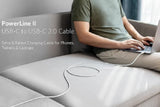 Anker Powerline II USB-C to USB-C 2.0 Cable (6ft), USB-IF Certified, Power Delivery PD Charging (white) - Imported from UK