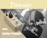 Donner Golden Tremolo Guitar Pedal, Analog Tremolo Effect Pedal for Electric Guitar & Bass, True Bypass - Imported from UK