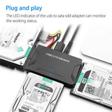 USB 3.0 to SATA & IDE Hard Drive Converter with Power Switch for 2.5"/3.5" SATA/IDE/SSD Hard Drive, 5 Gbps Data Transfer, Support 4TB - Imported from UK