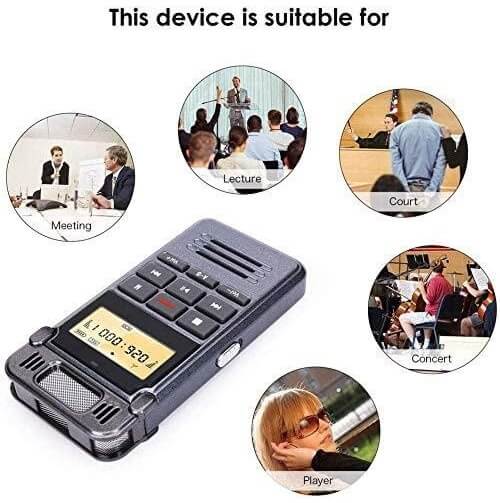 eSYNiC Professional 8GB Digital Voice Recorder With LCD Display  (Amazon Container Product as it is, No Warranty, No Guarantee, No Return, No Exchange) - Imported from UK