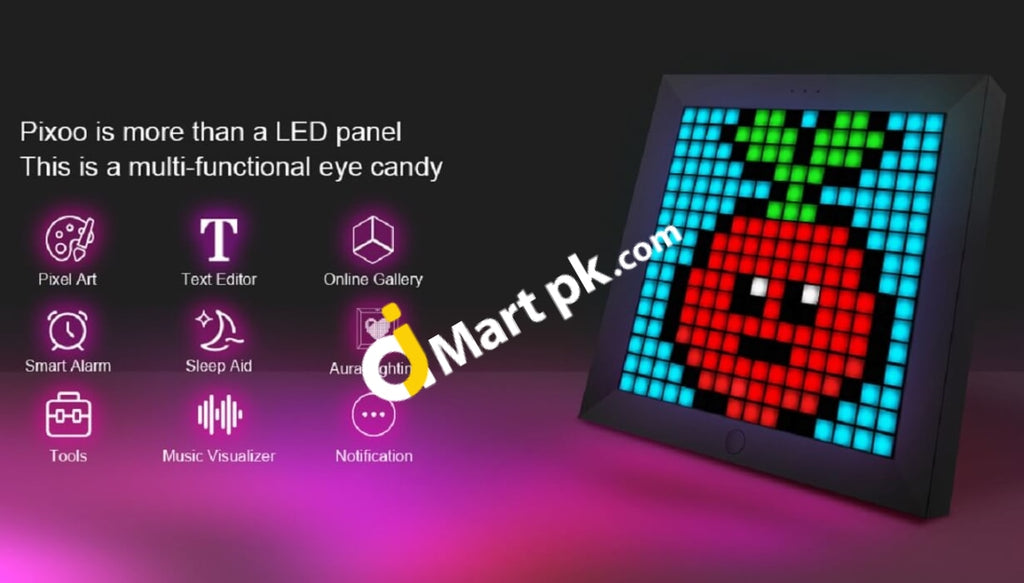 Divoom Pixoo Pixel Art Digital Picture Frame, 16x16 LED Display & APP