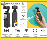 Dji Osmo Pocket Handheld 3-Axis Stabilizer Gimbal With Integrated Camera 12 Mp 1/2.3 Cmos 4K60 Video