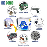 Dk Sonic 2L Ultrasonic Cleaner With Digital Timer For Denture Coins Small Metal Parts Recording