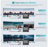 VaKo 11-in-1 USB C Hub Triple Display USB C Docking Station with Dual HDMI, VGA, PD3.0, 2x USB3.0 & 2x USB2.0, Gigabit Ethernet, SD/TF Card Reader - Imported from UK