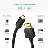 Ugreen Micro HDMI To HDMI Cable 2M - Imported from UK