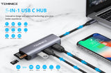 TEMINICE 5 in 1 Type C Hub Updated Version Adapter with 4K USB C to HDMI, 2x USB3.0, SD TF Card Reader - Imported from UK
