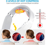 Ekupuz Neck Massager For Pain Relief With Heat 6 Massage Modes 16 Levels Deep Tissue Cervical Remote