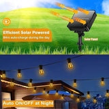 Solar Powered LED String Lights 30 Vintage Bulb Waterproof Fairy Lights for Garland Camping Garden Party - Imported from UK