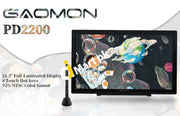 GAOMON PD2200 21.5 Inches Full-Laminated Graphic Drawing Tablet Monitor Pen Display with 8192 Battery-Free Pen Pressure Sensitivity, 8 Touch Buttons, Tilt Support & Adjustable Stand - Imported from UK