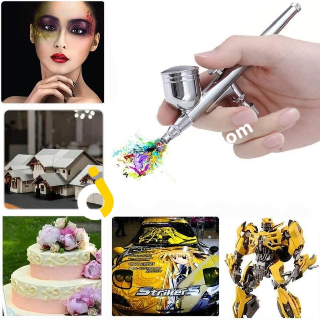 Gocheer Dual Action Airbrush With Compressor Set For Art Painting Tattoo Manicure Craft Cake Spray