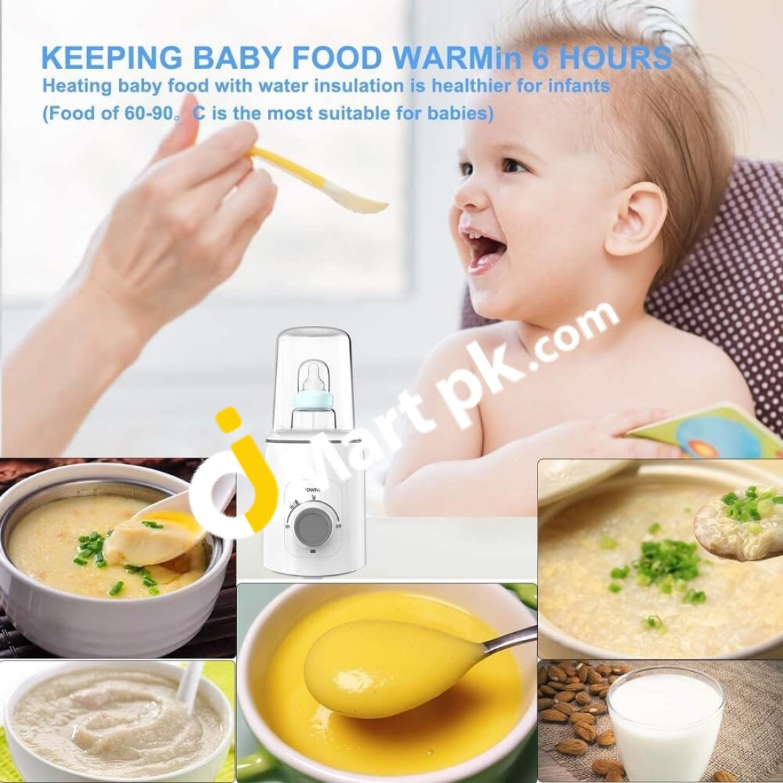 Grownsy Baby Bottle Warmer 5 in 1 Fast Baby Food Heater Defrost