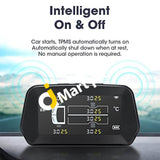 Tpms 6 Sensor Solar Tire Pressure Monitoring Kit For Trucks (Simultaneous Display Of And