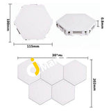 Hexagon Led Wall Lights Touch Control Creative Geometry Panel Warm White With Ac Adapter Eu Plug 10