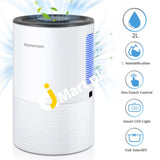 Dehumidifier Homemaxs 2L Portable With 2 Working Modes & Ultra Quiet For Removing Damp Mold Moisture
