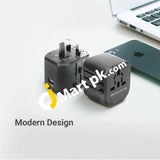 Iblockcube World Travel Power Adapter With 2 Usb Charging Ports For Us / Uk Eu Au Plugs - Imported