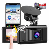 Iiwey 4K Dual Dash Cam Front Rear With Wifi Gps 3 Touchscreen Dashboard Camera Sony Night Vision