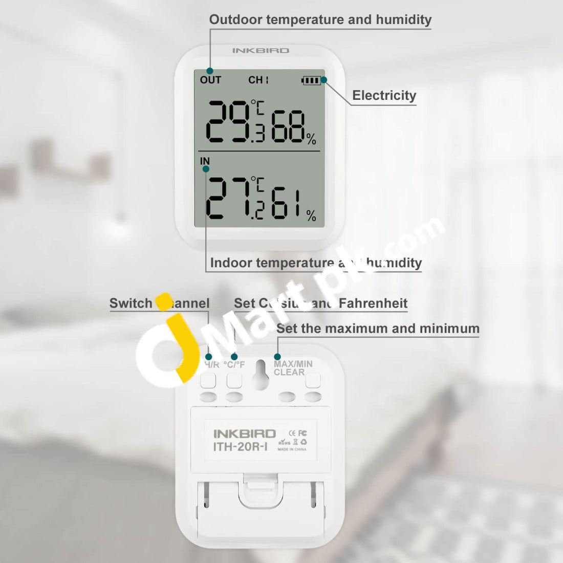 Indoor Outdoor Thermometer Wireless Waterproof Outdoor