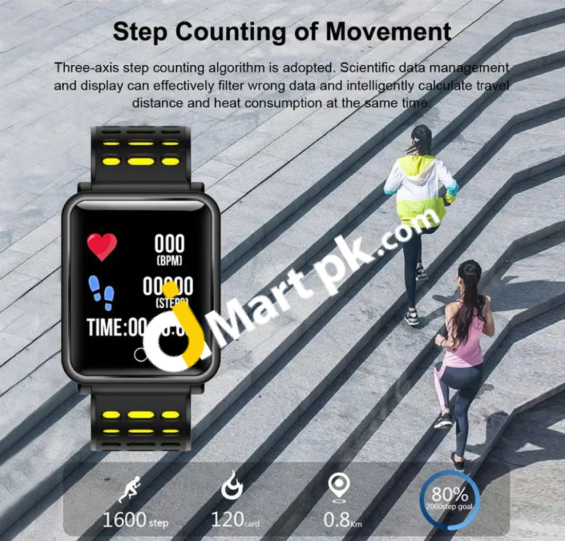 IPS Smart Watch Color Screen IP68 Waterproof Bluetooth 4.0 Fitness Wa AJMartPK