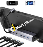 JSAUX Docking Station for Steam Deck, USB-C 6-in-1 Dock with HDMI 2.0 4K@60Hz, Gigabit Ethernet, 3 USB-A 3.0 & 100W USB-C Charging Port - Imported from UK