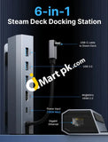 Jsaux Docking Station For Steam Deck Usb-C 6-In-1 Dock With Hdmi 2.0 4K@60Hz Gigabit Ethernet 3