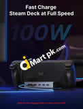 Jsaux Docking Station For Steam Deck Usb-C 6-In-1 Dock With Hdmi 2.0 4K@60Hz Gigabit Ethernet 3