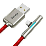 Baseus USB To Type-C 90° Braided Cable for Mobile Game, 1M Braided Cable - Imported from UK