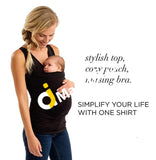 Lalabu Soothe Shirt (Baby Wearing) Pure Black Small Size (Made In Usa) Imported From Uk