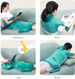 Maxkare Heating Wrap 24 X 33 For Back Shoulder & Neck With 6 Heat Settings (Peacock Blue) - Imported