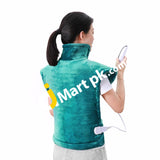 Maxkare Heating Wrap 24 X 33 For Back Shoulder & Neck With 6 Heat Settings (Peacock Blue) - Imported