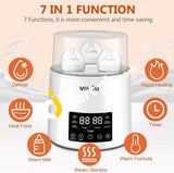 Mosfiata Bottle Warmer Dryer And Sterilizer With Led Display 7-In-1 0.5 To 24Hrs Timer Bpa Free 4