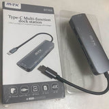 M.TK 6-in-1 USB Type C Hub, Multi Ports Adapter with 4K 30Hz HDMI SD/TF Card Reader 2x USB3.0 PD Charging - Imported from UK