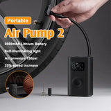 Xiaomi Mijia 2 Cordless Battery Powered Portable 150psi Tire Inflation Air Pump with Digital Tire Pressure Detection for Car, Scooter, Bike, Basket Ball and More (2nd Gen Electric Air Compressor) - Imported from UK