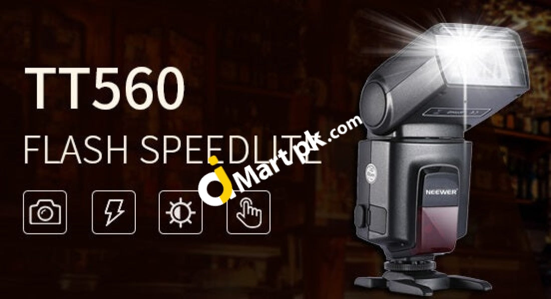 Neewer® TT560 Flash Speedlite for Canon, Nikon, Panasonic, Olympus, Pe –  AJMartPK