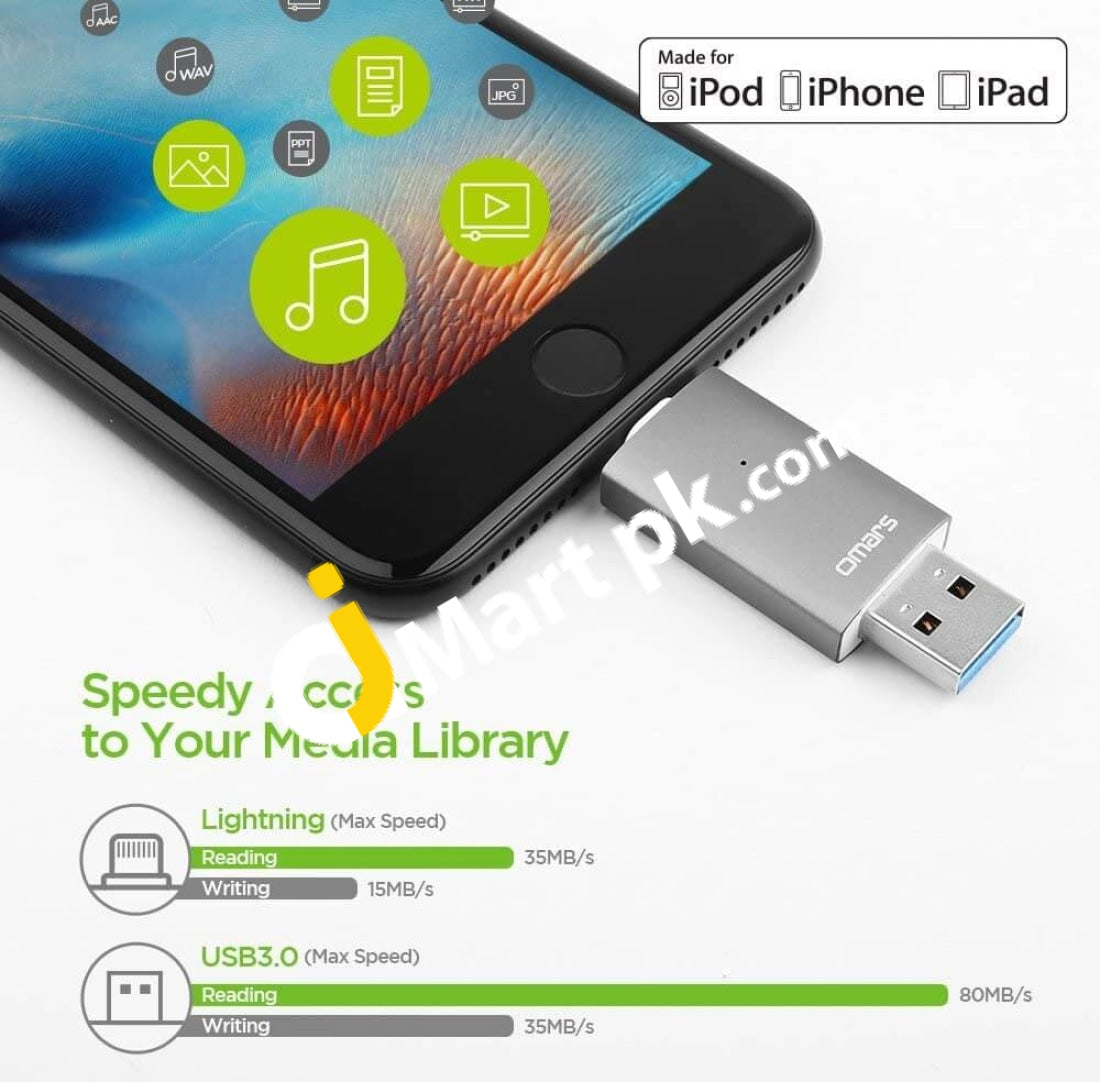 Omars Lightning Flash Drive 64G Usb 3.0 Mfi Certified Memory Stick - Imported From Uk