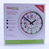 EasyRead Time Teacher 29cm Rainbow Wall Clocks - Imported from UK