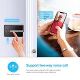 Ornin WiFi Video Doorbell with Chime, 1080P HD Camera, PIR Motion Detection, Two-Way Talk, IP65 Weatherproof for Home Security - Imported from UK