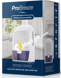 Probreeze® 1500Ml Dehumidifier Portable Ultra Quiet Ideal For Removing Damp Mold Moisture In Home