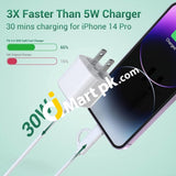 Quntis 30W Usb-C Super Fast Charger 2-In-1 Pd 3.0 Gan For Iphone Ipad Ipod With 6.6Ft Cable -