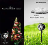 LED Snowfall Lights, Snowfall Decorative Christmas Projector Indoor Outdoor Waterproof Landscape Snowflake Christmas Lamp with Remote Control for Halloween Birthday Party Wedding Garden - Imported from UK