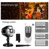 LED Snowfall Lights, Snowfall Decorative Christmas Projector Indoor Outdoor Waterproof Landscape Snowflake Christmas Lamp with Remote Control for Halloween Birthday Party Wedding Garden - Imported from UK