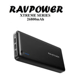 RAVPower Xtreme Series 26800mAh iSmart Power Bank with 3-Ports 5.5A Output - Imported from UK