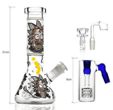 Reanice Glass Bong Set Smoking Water Pipes 14.5Mm Bowl Luminous Mini Handmade Bongs With Accessories